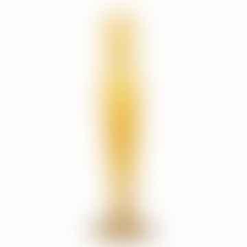 Dara Candlestick Yellow Glass