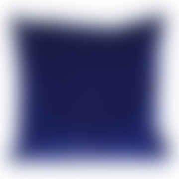 Solid velor cushion Night Blue 45x45