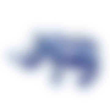 Pequeña vela de jaazi animal de fairtrade en delft patrón azul