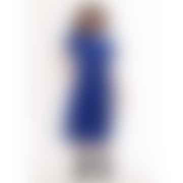 Stasia Blue Baby Cord Statement Sleeve Midi Dress