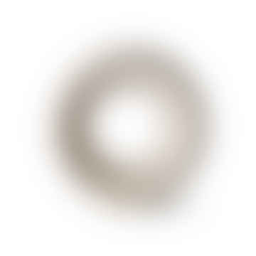 Jarrón de círculo cerámico m blanco moteado