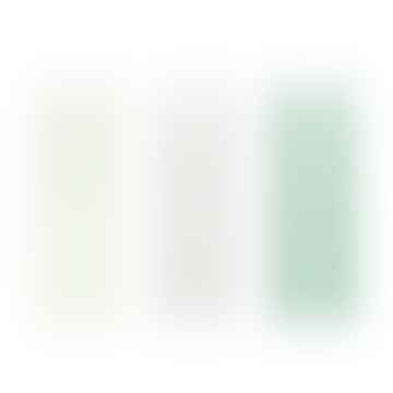 Velas Long Mix Set De 6 Mint Light Grey Green