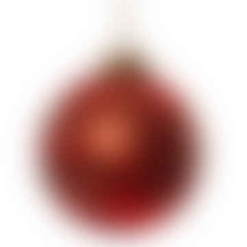 Transparent red crystal xmas ball