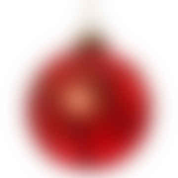 Transparent red xmas ball