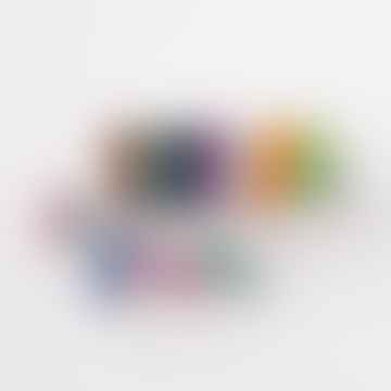 Set Of 20 Multicoloured Slim Washi Tapes