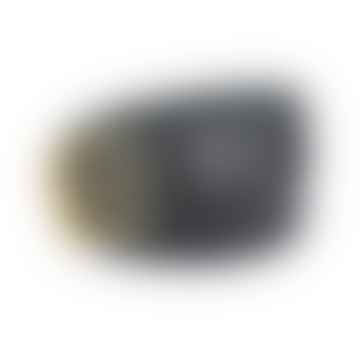 Brassante in pelle in ottone 40mm nero