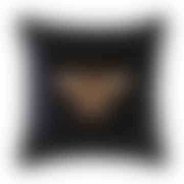 Layla Black 50x50cm Velvet Cushion