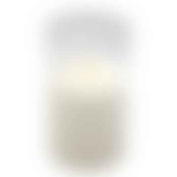 Vela de pilar blanca LED en frasco de cristal transparente: grande
