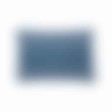 Funda de cojín patrón filigrana azul blanco tamaño 60x40
