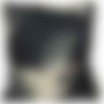 Kissenkran -Samt 45 x 45 cm schwarz