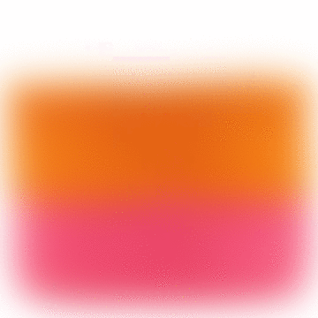 Kali Orange and Neon Pink Colour Block Woven Basket - Medium