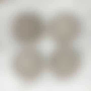 Posavasos planos de fieltro de Tola 12 cm 4 - gris claro