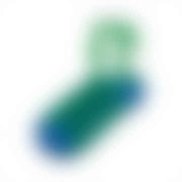 Green Blue Intarsia Cotton Socks