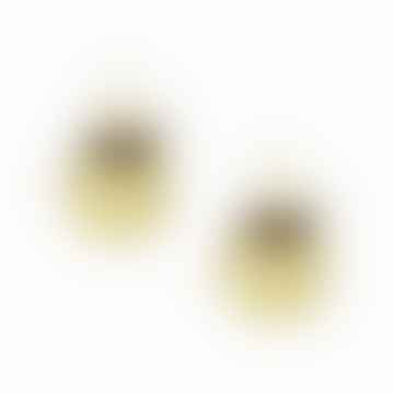Solange Ohrringe in Gold - Schwarzer Onyx