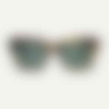 Sonnenbrille Malaika Ember mit massiven grauen grünen Linsen
