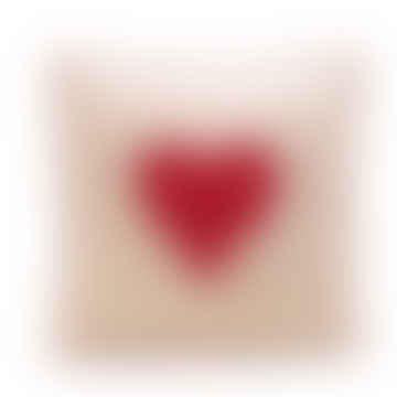 Love Heart Cushion - Cream