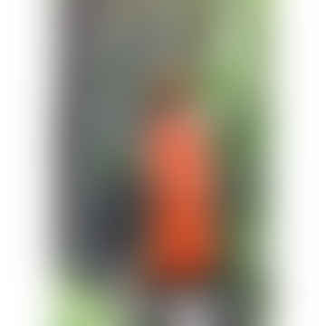 Kaia Maxikleid mit V-Ausschnitt Orange