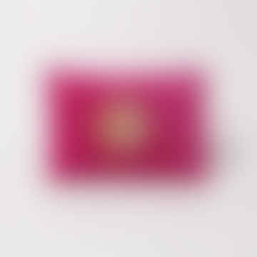 Sun & Moon Fuchsia Pink Velvet Maxi Pouch