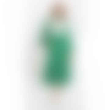 Sorrel Polka Dot Print Long Sleeve Midi Dress In Green