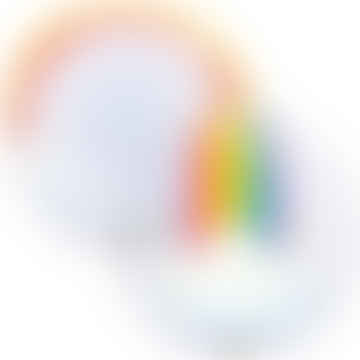 Palloncino con nuvole arcobaleno Deco Bubble da 24", multicolore