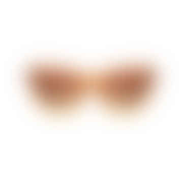Große Kanye-Sonnenbrille in braunem transparent