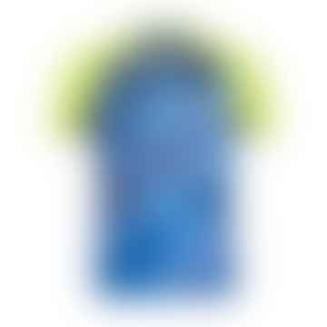 Camiseta fantasma hombre azul ottanio / verde lima
