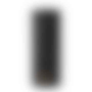 Lot de 2 bougie pilier rustique noir anthracite 18 x 7 cm