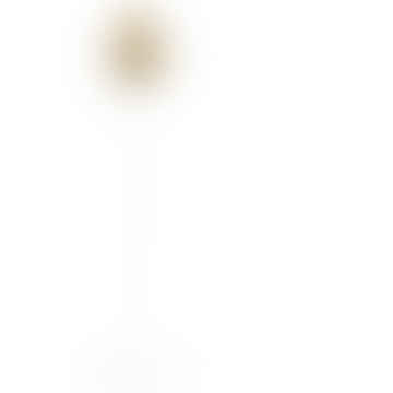 Mini lampadaire Conia en laiton brossé avec pied Santé blanc