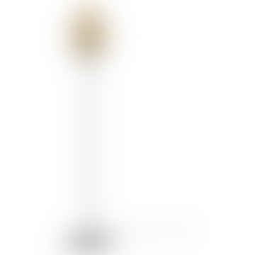 Mini lampadaire Conia en laiton brossé avec pied Santé noir