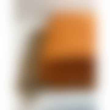 Decke Wolle Heringbone Orange / Beige FB 3637
