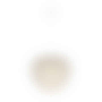 Mittelgroßer perlweißer Aluvia-Pendelleuchtenschirm mit weißem Rosettenkabelsatz
