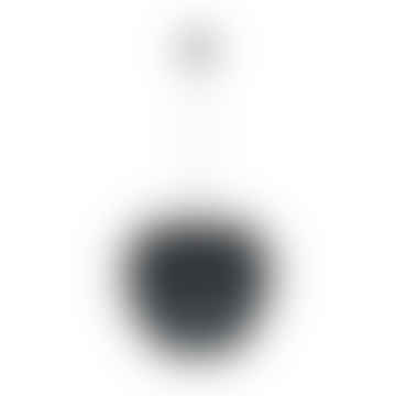 Mittelgroßer anthrazitfarbener Aluvia-Pendelleuchtenschirm mit schwarzem Kabelsatz