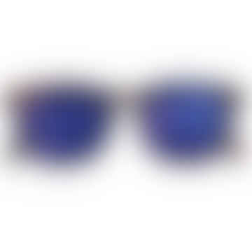 Style E Sunglasses - Tortoise - Blue Lenses