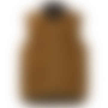 Tin Cloth Insulated Work Vest Gilet - Dark Tan