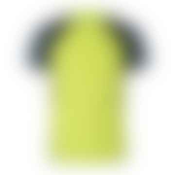 T-Shirt Outdoor Choice Uomo Verde Lime/Blu Cenere