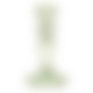 Boho Green Glass Candle Holder