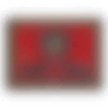 Mosaico rojo de bandeja de 38x28cm