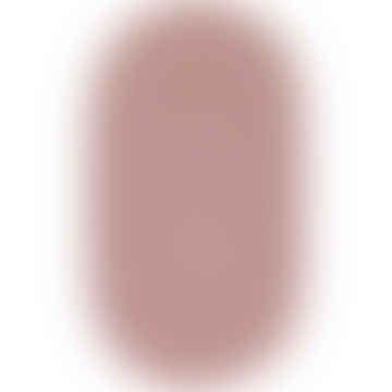 Alfombra trenzada oval ecológica en polvo rosa 69 x 122cm