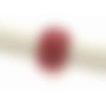 4 x rote hölzerne skandi inspirierte strukturierte Serviettenringe