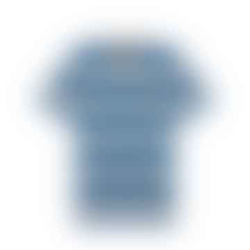 Breiter Streifen-T-Shirt-Frühlingsblau