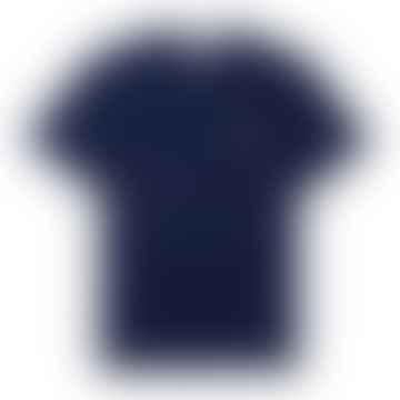 "Fabriqué en France" T-shirt de coton biologique rayé texturé bleu