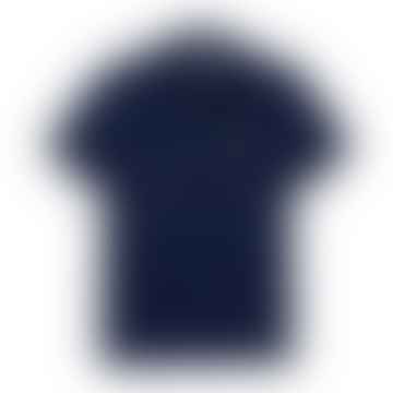 "Made in France" Regular Fit strukturiertes Baumwoll-Poloshirt blau
