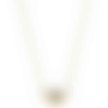 Lark Art Deco Fan Necklace - Grey Marble