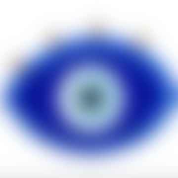 Piscine gonflable des yeux bleu avec des cils d'or