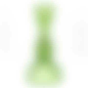 Gran candelabro de vidrio prensado - verde