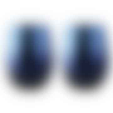 Deux gobelets d'étoile bleu plaqué électroplités