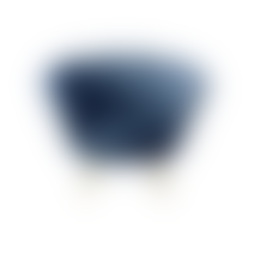Silla Oyster de terciopelo azul