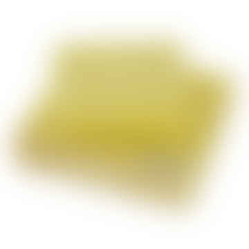 Naram Guest Towel - Pristine & Neon Yellow