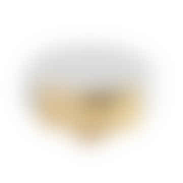 Weißer Marmor Kreis Messingknopf
