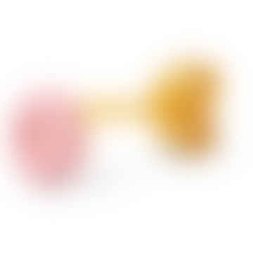 Hellrosa Donut Emaille vergoldeter glänzender Ohrstecker